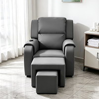 Lit de massage électrique moderne et minimaliste avec cadre en bois, pour la thérapie des pieds, avec bain de pieds, soins des ongles et des cils, pédicure et fonctions de nettoyage des oreilles