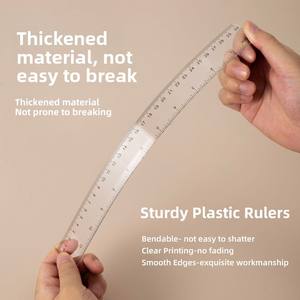 <span class=keywords><strong>Regla</strong></span> Recta Transparente de Plástico Promocional de 30 cm para Estudiantes, Impresión a Doble Cara, <span class=keywords><strong>Regla</strong></span> <span class=keywords><strong>en</strong></span> Pulgadas y <span class=keywords><strong>Centímetros</strong></span> - Product Image 1