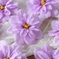 Têtes de fleurs de marguerites artificielles en soie, petites, pour loisirs créatifs, accessoires pour épingles à cheveux, décoration de mariage, mur floral semi-fait main