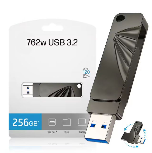 New 128GB 64GB Metal USB Flash Drive with USB 2.0/3.0 Interface