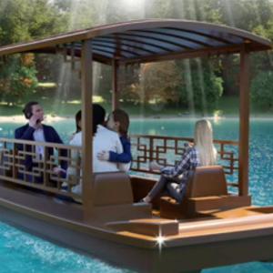 เรือไฟฟ้าสไตล์โบราณแบบทาสี (5 ที่นั่ง) - Product Image 1