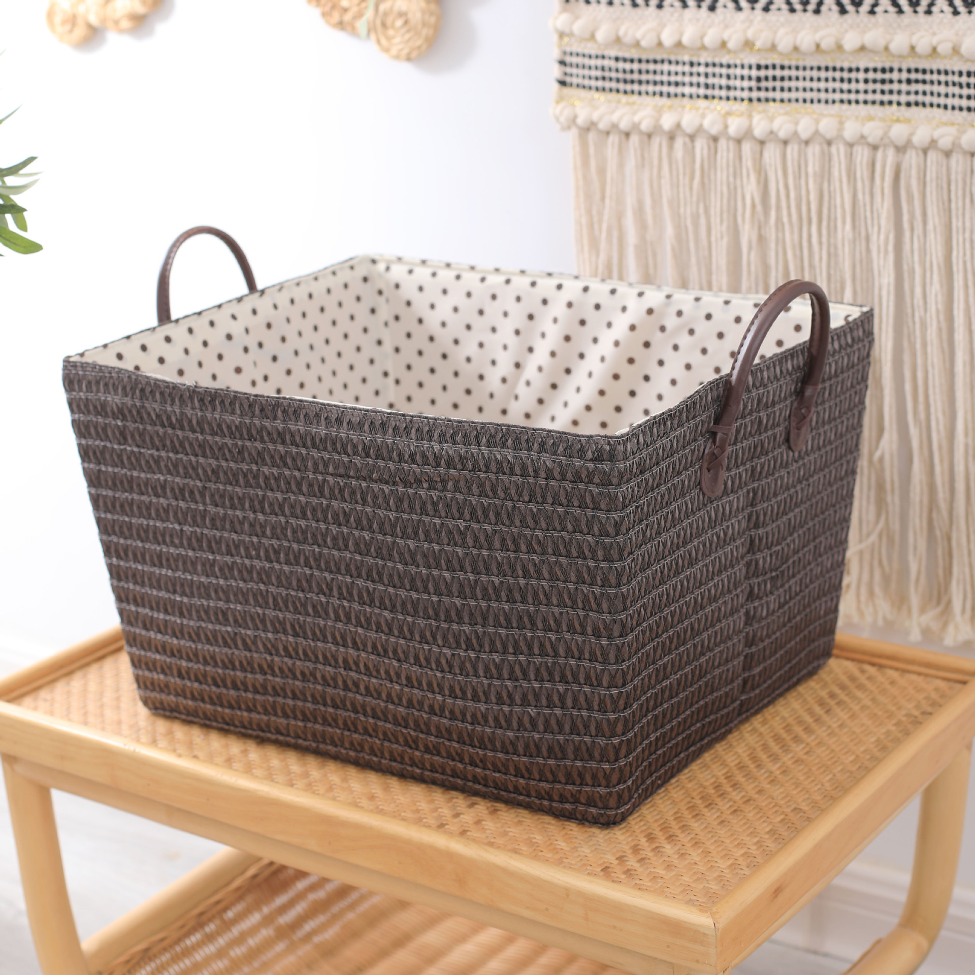 (Forro punteado) Color café 45*35*25 [MDF]