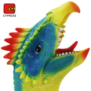 Dinosaurios डे Juguetes | सस्ते नरम डायनासोर रबर हाथ कठपुतली थियेटर खिलौना