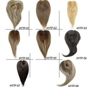 Topper pour femme noué à la main, cheveux humains Remy 100% de haute qualité, styles personnalisés usine Qingdao, Topper pour femme en dentelle HD - Product Image 6