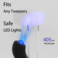 Lampe UV professionnelle 1W pour salon de beauté, outil de beauté en silicone, lumière LED UV pour le durcissement du gel pour extensions de cils