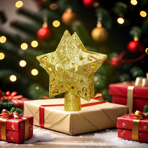 Décoration de sommet de sapin de Noël, étoile lumineuse scintillante, flocon de neige dynamique rotatif, projecteur LED USB, veilleuse ABS, fête de Noël, enfants - Product Image 3