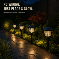 Lampe solaire de jardin résistante à l'eau pour l'extérieur, lumière LED pour aménagement paysager