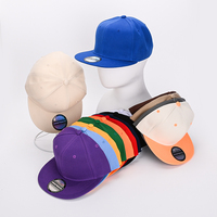 Casquette de baseball ajustable à visière plate avec logo personnalisé de haute qualité, en polyester multicolore, 6 panneaux, casquette snapback vierge