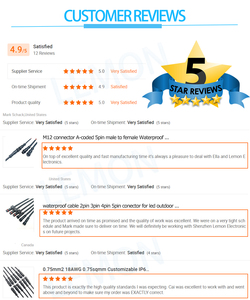 2pin M12 M15 IP65 không thấm nước kết nối cáp nam nữ cắm 2 3 4 5 6 pin điện LED kết nối - Product Image 5