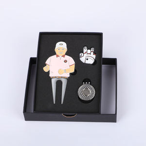 Ensemble de marqueurs de balle de golf et outils de réparation de divots magnétiques haut de gamme avec logo personnalisé du fabricant - Product Image 1