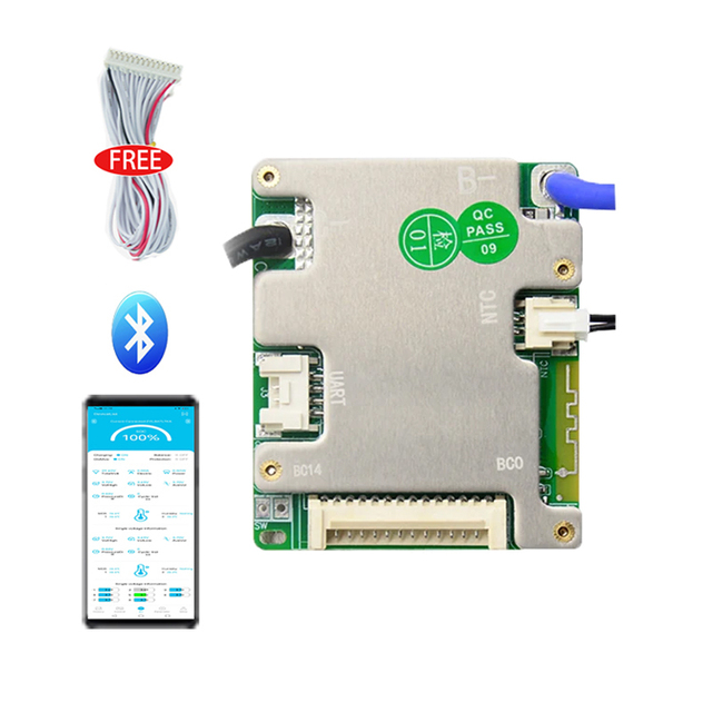 JBD 24V/36V/48V Lithium Bms 7S-14S Battery Management System 20A/30A Lifepo4 Bms 14S 30A
