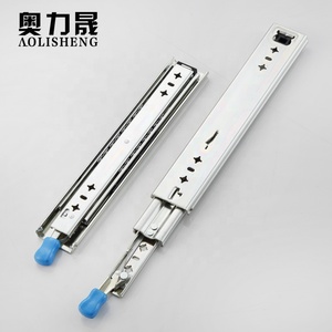 AOLISHENG 3 veces carril de extensión completa de rodamiento de bolas telescópica industriales pesadas cajón ferroviario <span class=keywords><strong>con</strong></span> bloqueo - Product Image 2