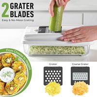 Cedar Space Bestseller Fruit- en Groentesnijder met verwisselbare messen, handmatig keukengerei