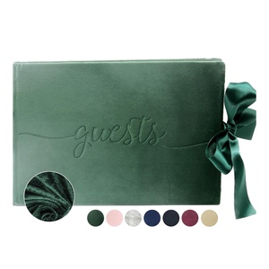 Tùy Chỉnh Sang Trọng Nhung Đăng Ký Đăng Ký Đám Cưới Cuốn Sách Khách Cuốn Sách Bìa Cứng Phong Cảnh Guestbook Nghệ Thuật Album Cuốn Sách Với Trang Trống - Product Image 2