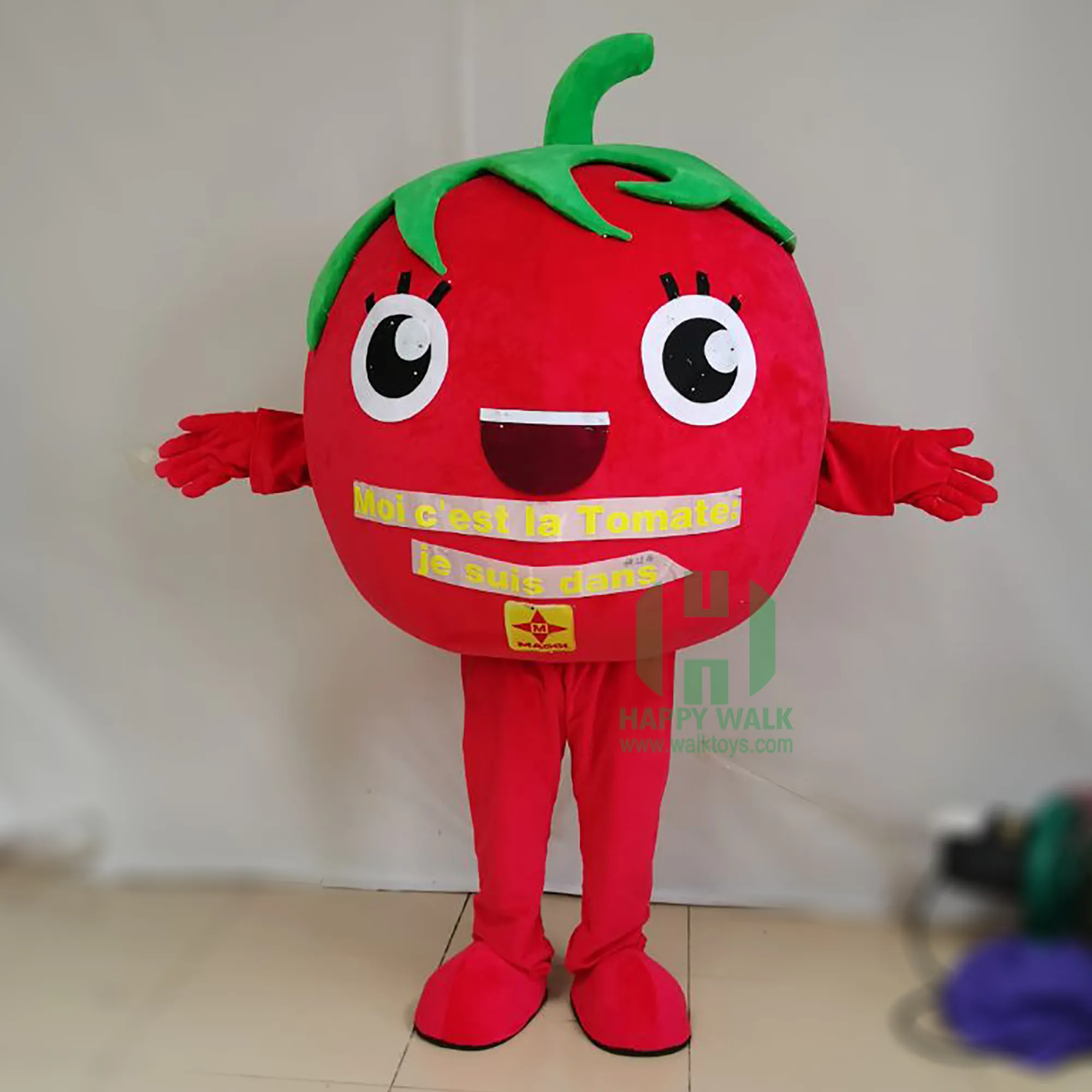 Fantasia de mascote de tomate adulto personalizada para cosplay, fantasia de mascote de tomate vegetal personalizada