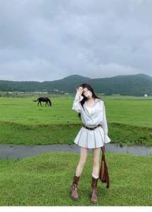 Robe chemise rayée à manches longues - Vêtements pour enfants - Nouveau style d'été - Col polo - Robe de <span class=keywords><strong>vacances</strong></span> tendance - Product Image 6