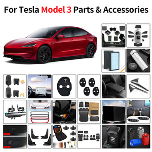 Pour <span class=keywords><strong>Tesla</strong></span> <span class=keywords><strong>Model</strong></span> <span class=keywords><strong>3</strong></span> 2022 Accessoire X Kit carrosserie large Tapis <span class=keywords><strong>de</strong></span> sol Modèle 2021 Volant ressorts d'abaissement Jantes 18 pouces - Product Image 2