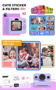 Çocuklar İçin Anında Baskı Fotoğraf Makinesi Mini Taşınabilir Termal Dijital CMOS Sensör 1080P HD 2.4 inç TFT LCD Ekran Fotoğraf Video Oyuncak Hediye - Product Image 3