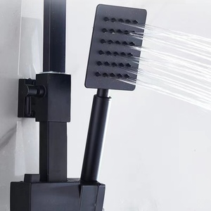 Libert G-8 Top 1 Vente Flash Robinet de salle de bain moderne noir et or thermostatique LED Système de douche à pluie pressurisé pour baignoire - Product Image 4