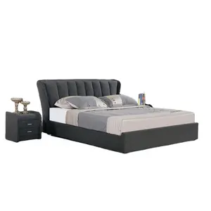 Conjunto de muebles de dormitorio de estilo europeo, cama de tela <span class=keywords><strong>Boxspring</strong></span> de uso doméstico, superventas - Product Image 1