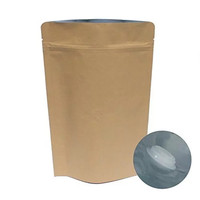 Sacs de poche à fermeture éclair en papier kraft debout et étanches à l'humidité Sacs en papier kraft avec fermeture à glissière