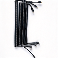 Câble Ethernet personnalisé à 8 cœurs en cuivre pur, avec connecteur RJ45 coudé à 90 degrés, câble réseau spiralé rétractable