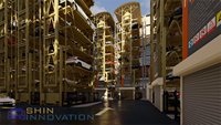 Système de stationnement vertical rotatif en boucle pour berlines et SUV, système de stationnement en superposition pour parking
