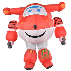 2.2M Custom Made Karakter Kartun Inflatable Pesawat Super Wings Jett/Ledi Maskot Kostum untuk Orang Dewasa