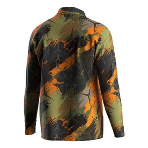 เสื้อโปโลผู้ชายแบบระบายความร้อน แห้งเร็ว กันลม กันน้ำ ระบายอากาศได้ดี เหมาะสำหรับกอล์ฟ เดินป่า ตกปลา ลายพราง มีไซส์พลัสไซส์ให้เลือก - Product Image 2