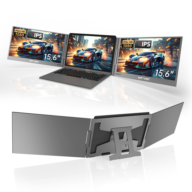 MT-VIKI Laptop Screen Extender for Win/Mac (M1,M2,M3,M4), FHD 1080P IPS Portable Dual Monitor for 11"-16" Laptops