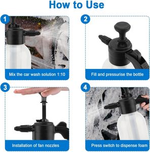 Pulverizador de espuma a presión para lavado de coches Pulverizador de espuma con bomba de mano Seametal 2l para coche - Product Image 2