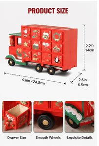 Custom Red <b>Christmas</b> Truck Shaped Advent Calendar <b>Box</b> with Drawers Rigid Cardboard Mystery Blind <b>Box</b> for Gift Wholesale - Product Image 3