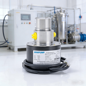 Pompe à eau micro sans balais 24V 12 bars en acier inoxydable SS316L, pompe à engrenages magnétique OEM - Product Image 1