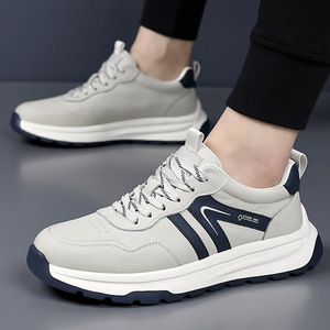 Zapatillas deportivas de cuero para hombre Store 1987, con punta redonda, cordones, suela de goma transpirable, estilo deportivo informal para otoño. - Product Image 2