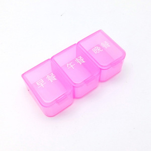 Transparent Blue 7 Compartment Pill <b>Box</b> With Lid Medicine <b>Storage</b> Case For Daily Use - Product Image 2