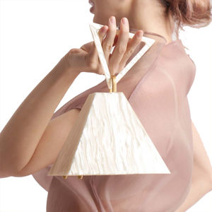 กระเป๋าคลัทช์อะคริลิค ลายหินอ่อน สายโซ่สะพายข้าง กระเป๋าถือสำหรับผู้หญิง งานแต่งงาน งานพรอม งานกลางคืน - Product Image 1