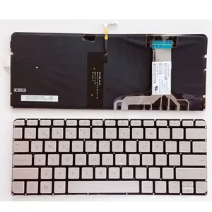 HP Spectre用HK-HHTシルバーカラースペイン語バックライト付きキーボード13t-v00013t-v100 13-v000 13-v100