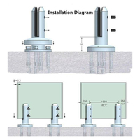 Balustrades de sécurité modernes et minimalistes en aluminium extrudé, garde-corps en verre sans cadre en acier inoxydable avec fixation en U pour escaliers et balcons
