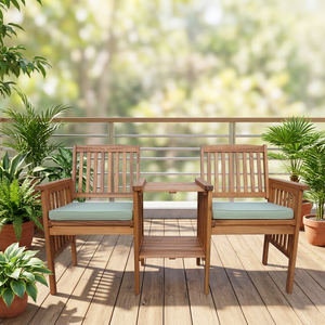 Contemporary Solid <b>Pine</b> Wood Chaise Lounge Bench Outdoor Water-Resistant Cushions Bedroom Courtyard Farmhouse Park Villa-Jack - Product Image 6