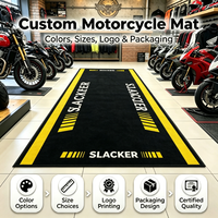 Premium Gummi-Boxenmatte, Verschleißfester Bodenteppich für Motorradwartung, Rennboxenbereich und Werkstattnutzung