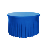 Nappe ronde élastique en spandex à volants jupe extensible couverture de table linge de table de cocktail hôtel fête mariage