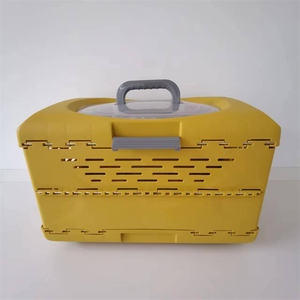 Toptan <span class=keywords><strong>Pet</strong></span> havayolu kutusu plastik evcil hayvan kafesi açık katlanır kedi taşıyıcı taşınabilir seyahat taşıma kutusu küçük köpekler havacılık kutusu - Product Image 4