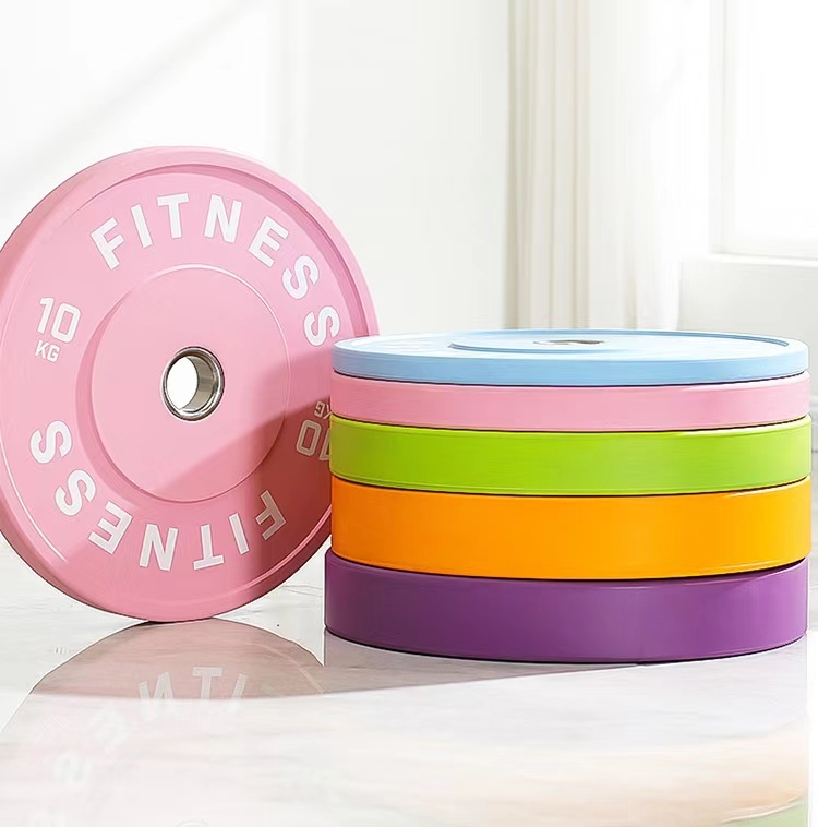 ZJFIT Factory Free Weight 5-25 KG 10-55 LB Color Black Custom Logo Rubber Barbell Bumper Weight Plate