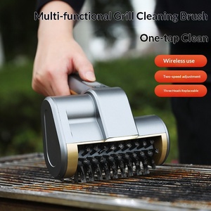 Electric Stainless Steel Roller BBQ Grill Cleaning <strong>Brush</strong> 360 All-Round <strong>Powerful</strong> Motor Rechargeable Handheld Portable Kitchen - Product Image 4