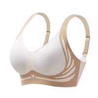 3-M08 # Vente de liquidation à bas prix, soutien-gorge en soie glacée sans couture pour femmes, sans repassage, push-up, anti-affaissement, sous-vêtements pour femmes