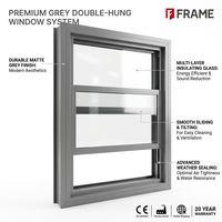 Ventana Corredera de Aluminio de Una o Dos Hojas con Apertura Superior e Inferior, Máxima Ventilación, Bajo Mantenimiento, Ideal para Propiedades Costeras