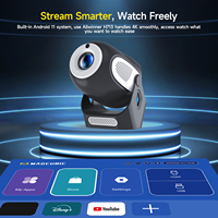 Mini projecteur LED 4K Android 11 300 ANSI 8 Go de stockage, portable, pour extérieur, HY300X