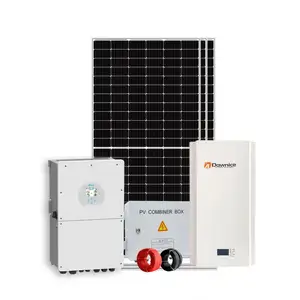 Sistema de energia solar híbrido para bateria de lítio Gel, parede de energia solar, 25kw, 6kw, 4kw, 50kw, 5kva, 12kw, 15kw, 20kw, sistema de energia solar fora da rede