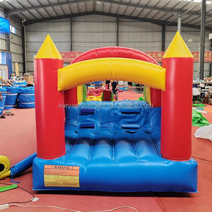 Château gonflable compact et <span class=keywords><strong>mini</strong></span> avec rembourrage de sécurité - Bouncer rayé multicolore pour tout-petits pour jouer à la maison - Product Image 6