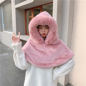 Capa de felpa cálida para mujer y niña, gorro de capucha grande, diseño Simple, invierno, 2021 - Product Image 4